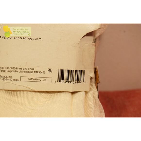 Threshold 54x63" Light Filtering Sheer Rod Pocket Curtain Panel Ivory (Marks)* - Picture 7 of 7